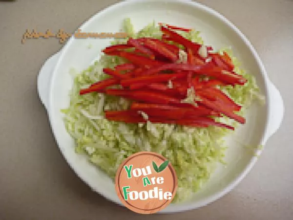 Stir fried cabbage heart