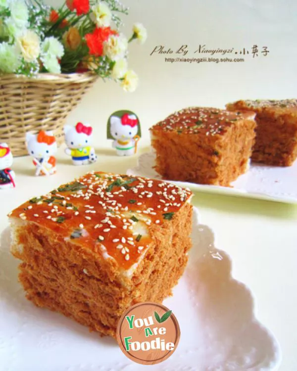 Unique flavor -- onion meat floss bread block