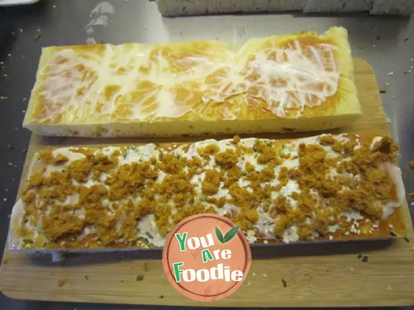 Unique flavor -- onion meat floss bread block