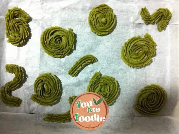 How to extrude clear patterns -- Matcha crisp cookies