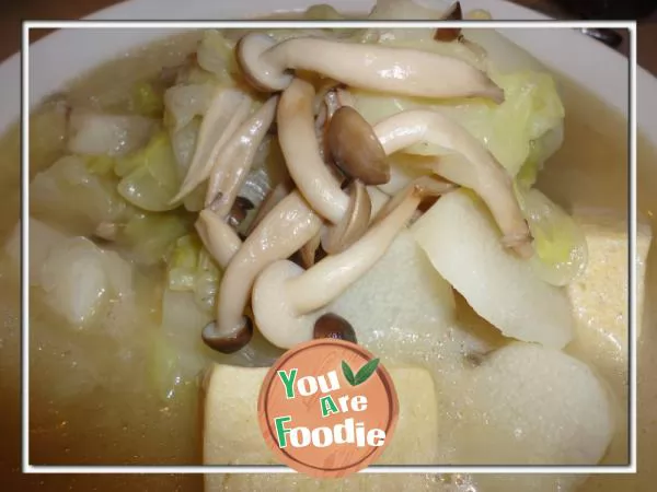 Crab flavored mushroom Duobao soup