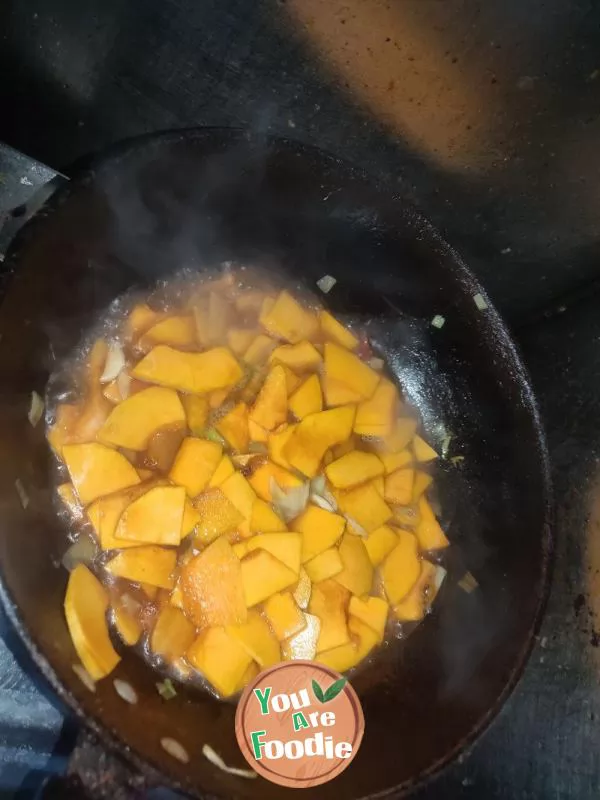 Stir-fried pumpkin