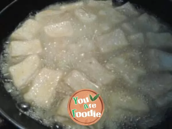 Homemade delicious fried bean foam
