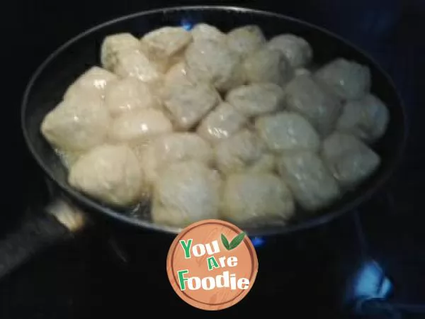 Homemade delicious fried bean foam