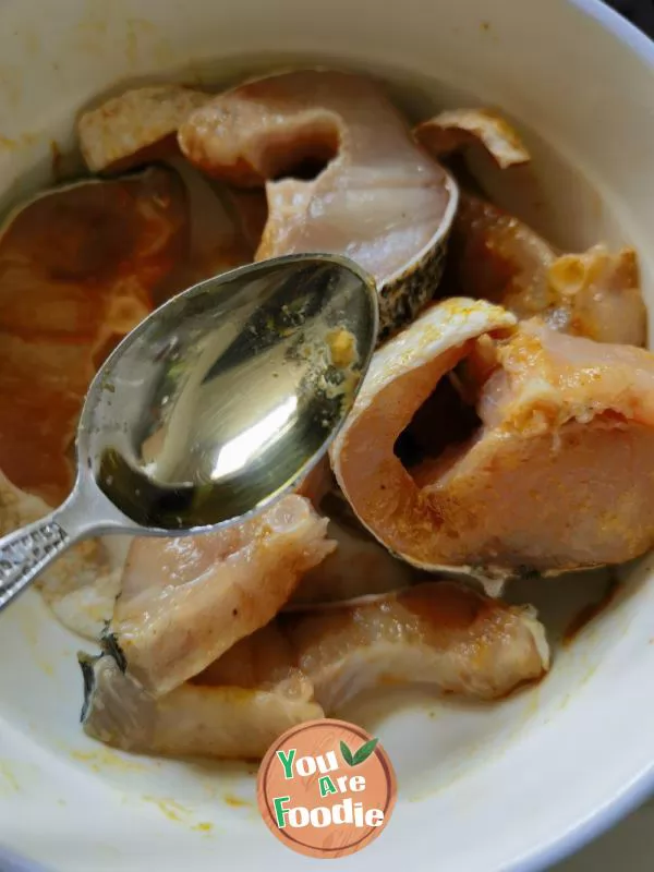 Salt baked fish chunks