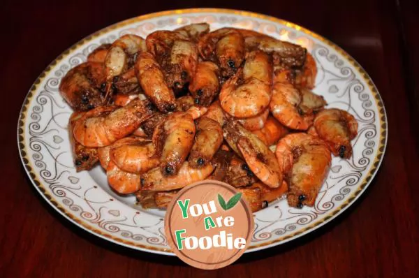 Shrimp with black pepper