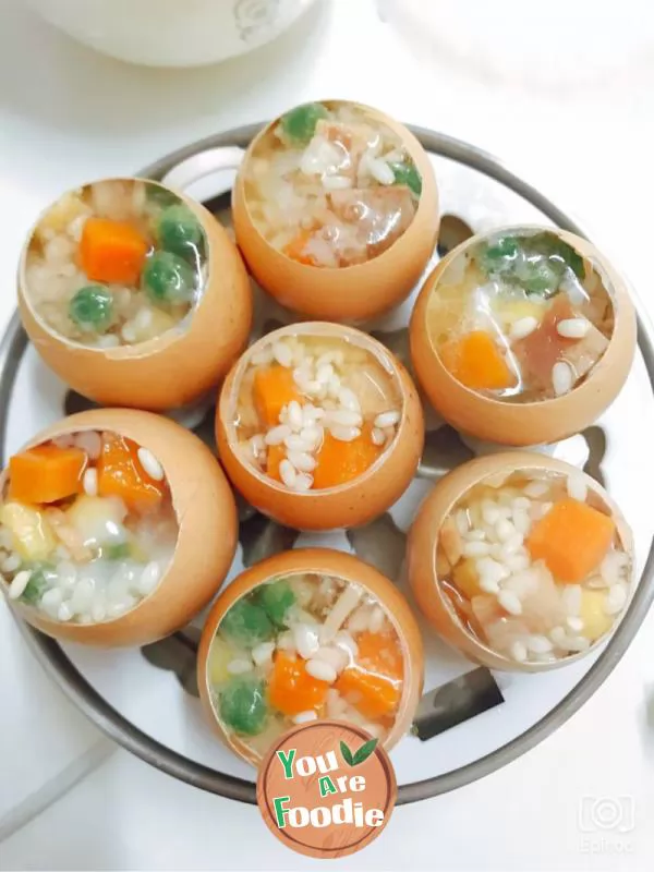 Colorful glutinous rice eggs