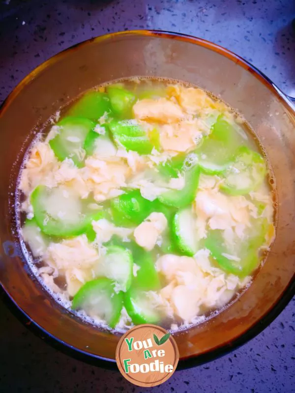 Towel gourd and egg soup