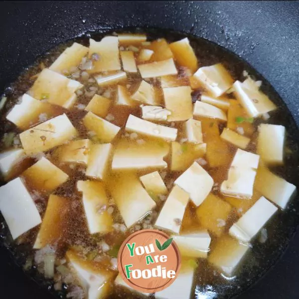 Stewed tofu with minced meat