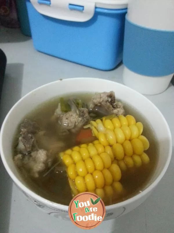 Lazy corn spareribs soup