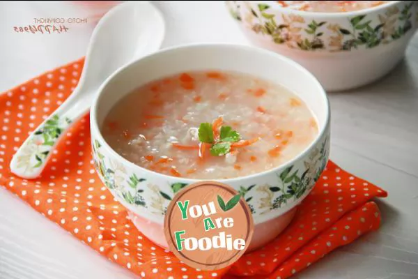 [carrot lean meat porridge] ten minute breakfast porridge II