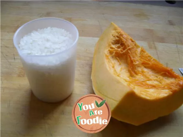 Pumpkin rice paste