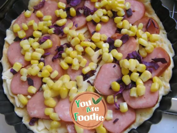 Pine nut corn pizza