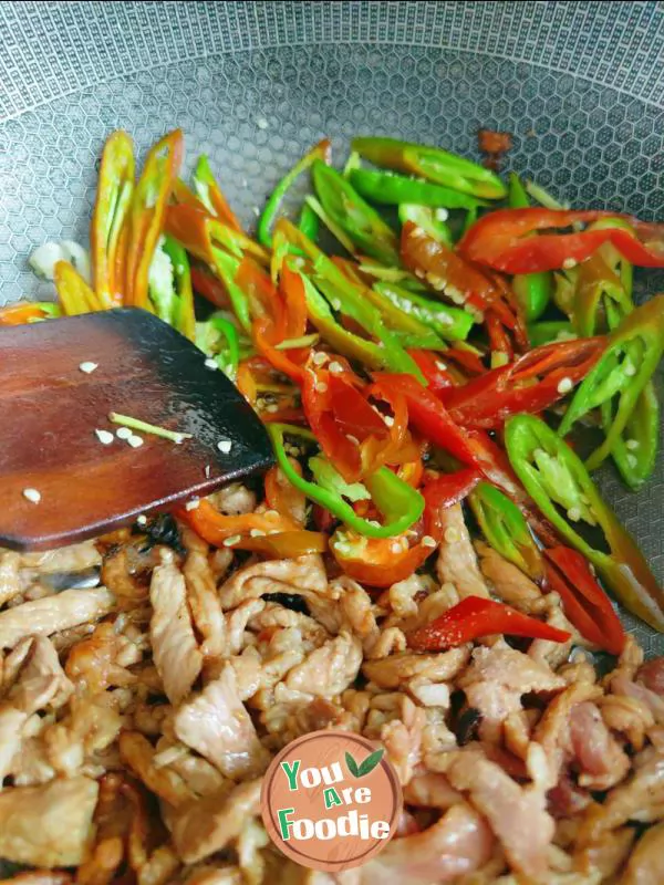 Fried meat with chili