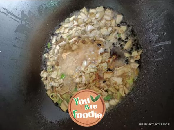 Braised taro seedling with black bean sauce