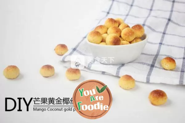 Here comes the delicious mango golden coconut ball