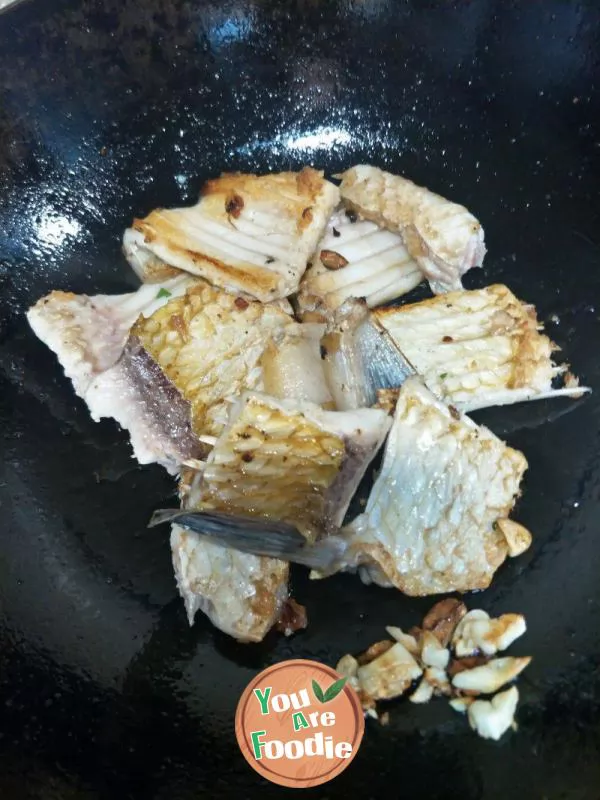 Sliced orange fish