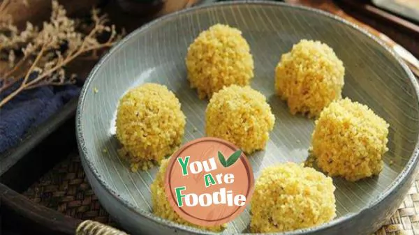 This little meatball of mine will be changed into something for you to eat today! Golden Millet meat balls