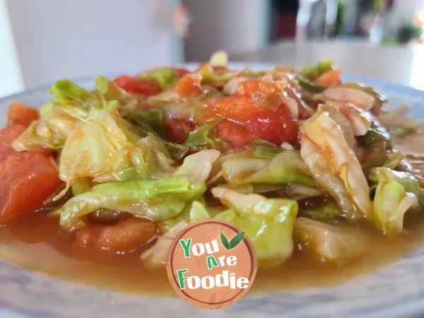 Fried Tomatoes with Cabbage