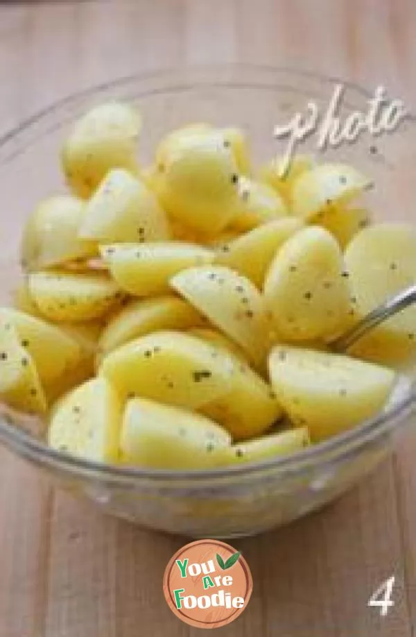 Healthy food in the light food era roast potato with black pepper and olive oil