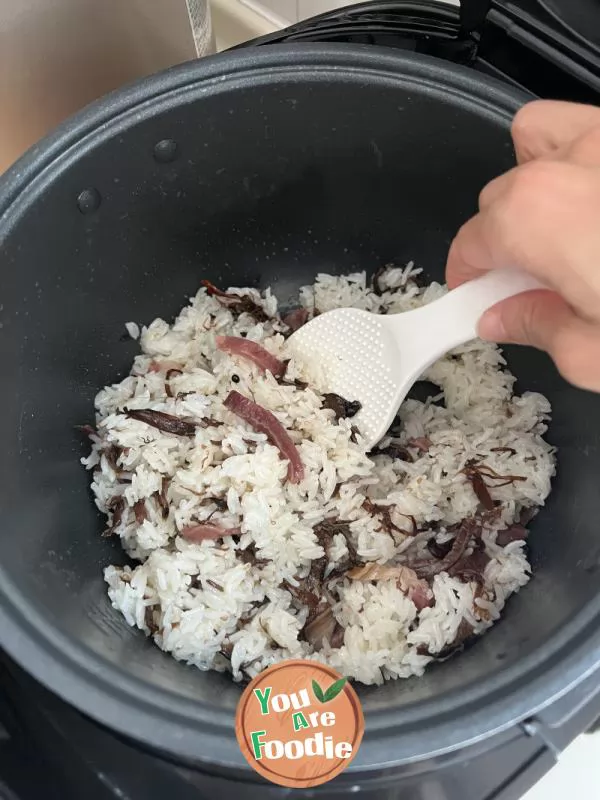 Fried Chicken with Ham and Rice