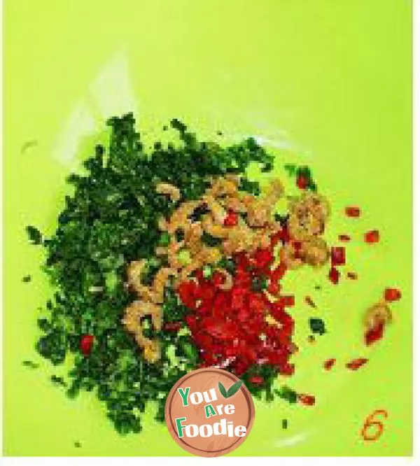 Mixed shepherd's purse with sea rice