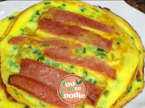 Ham and egg pancake