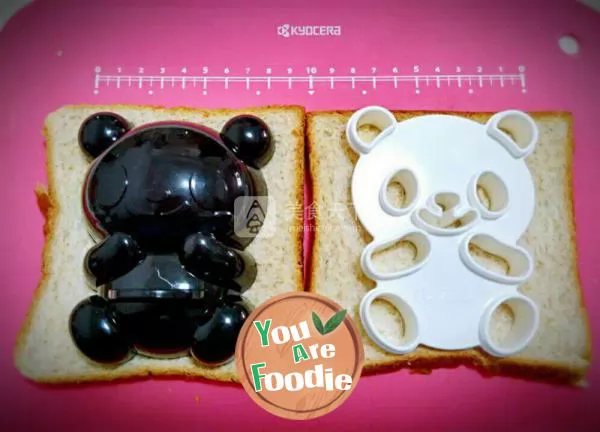 Panda sandwich, cute breakfast ~ ~