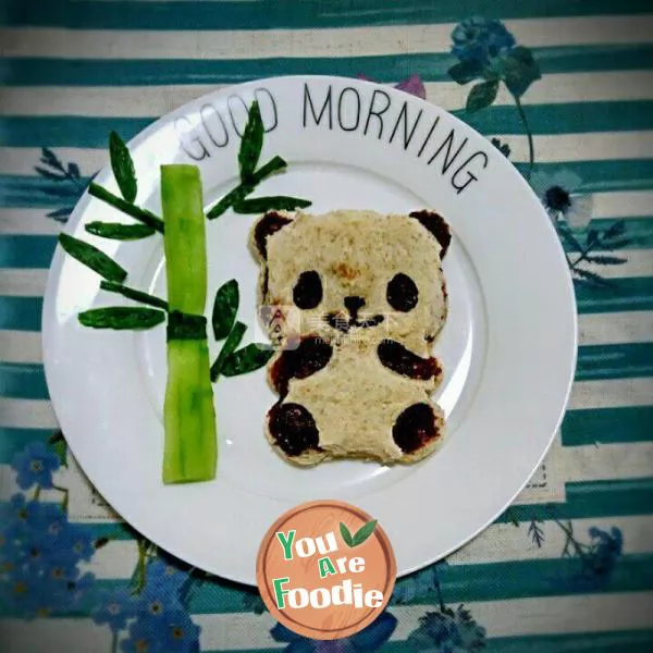 Panda sandwich, cute breakfast ~ ~