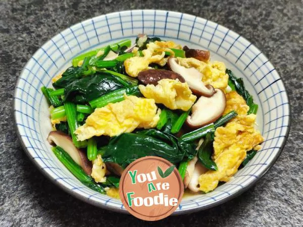 Fried Eggs with Spinach and Mushrooms