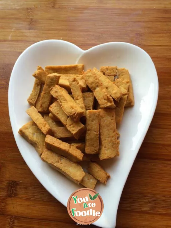 Braised tiger skin tofu