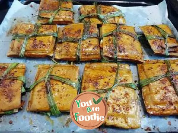 Roasted tofu with Dai Flavor in oven