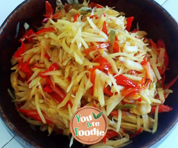 Fried-shredded-ginger-with-red-pepper