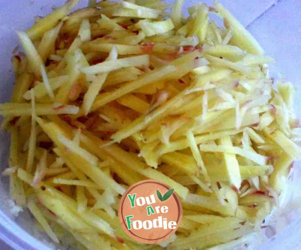 Fried shredded ginger with red pepper