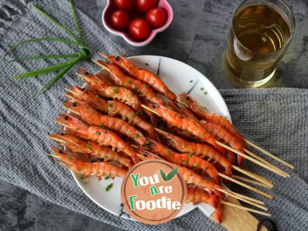 BBQ roasted shrimp string