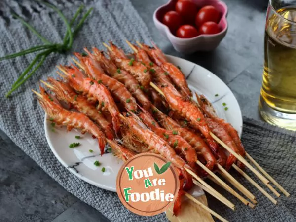 BBQ roasted shrimp string