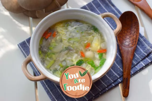 Delicious Chinese yam mushroom soup