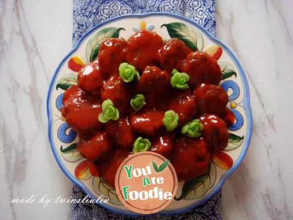 Sweet and sour meatballs