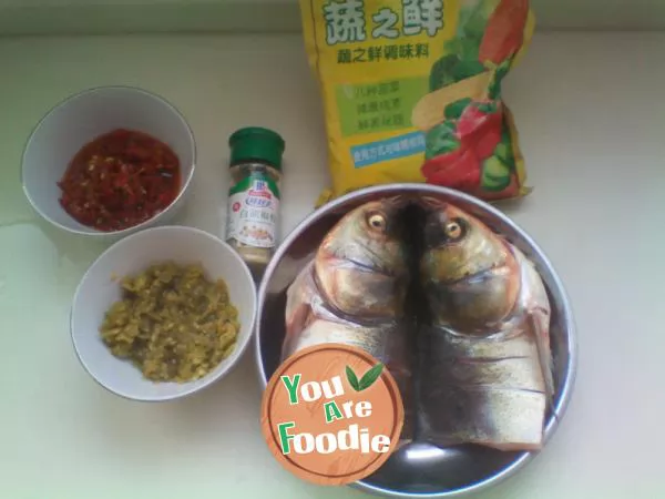 Fish head with pepper