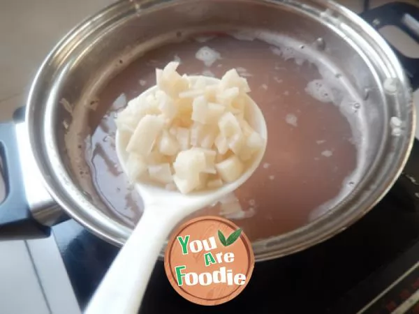 Congee with red bean and lotus root