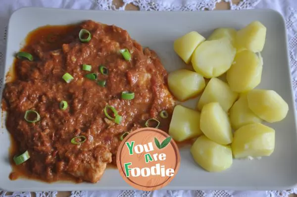 Indian Punjabi style braised fish (Punjabi)