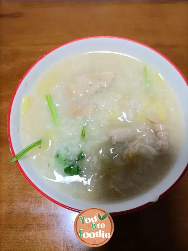 Abalone lean meat porridge