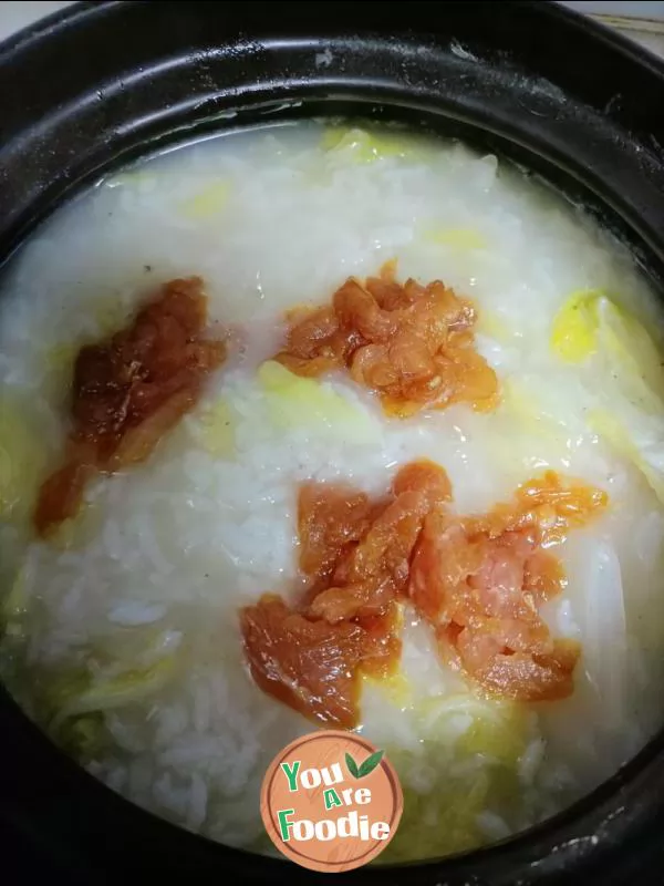 Abalone lean meat porridge