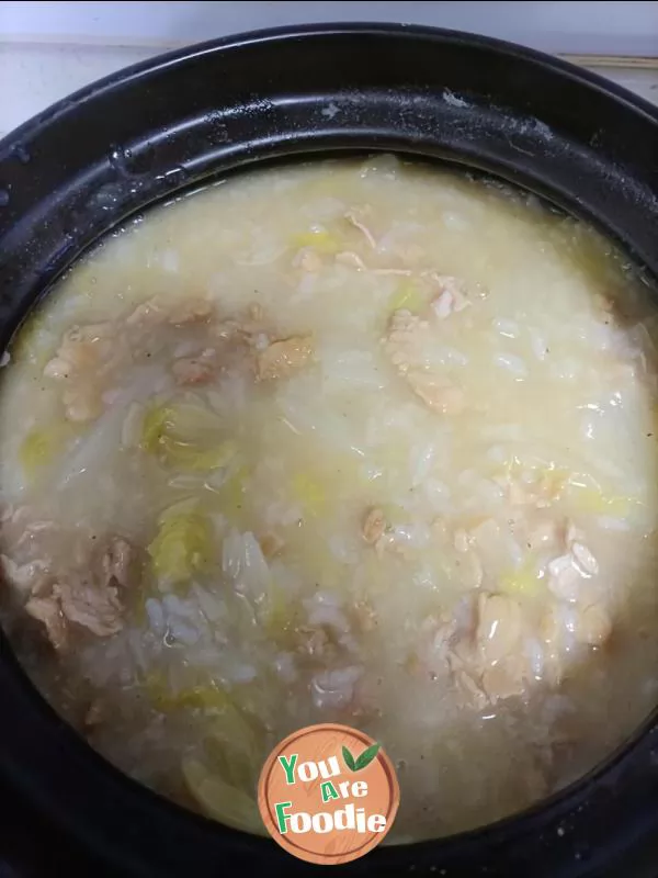 Abalone lean meat porridge