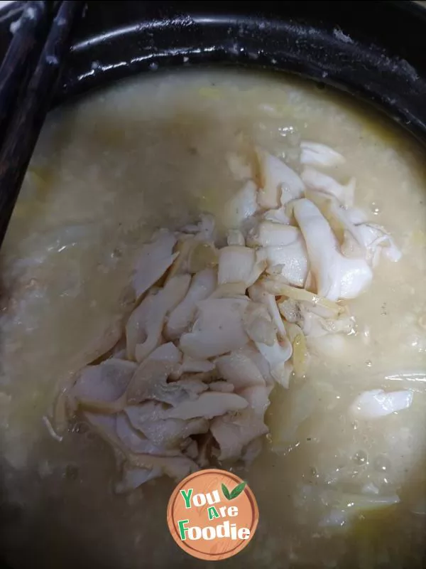 Abalone lean meat porridge