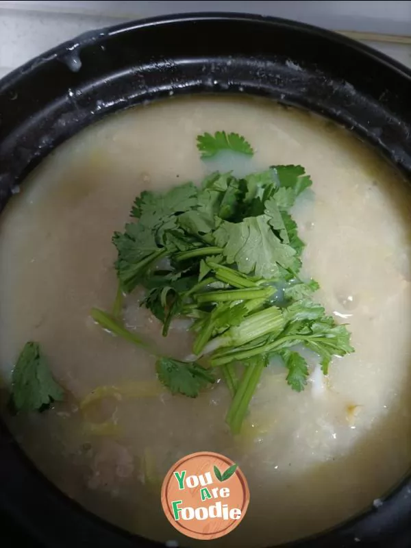 Abalone lean meat porridge