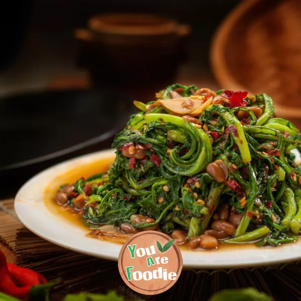 Fried-chrysanthemum-chrysanthemum-with-black-bean-sauce