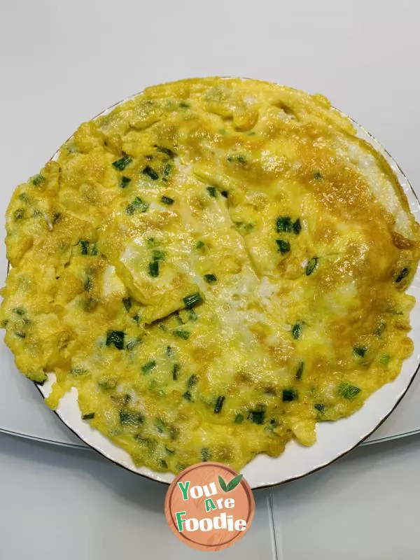 Egg cake with Scallion