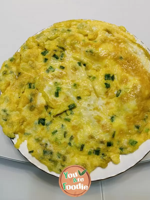 Egg cake with Scallion