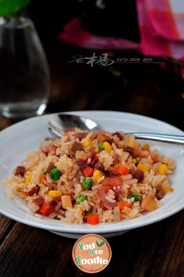 Fried rice with barbecued pork